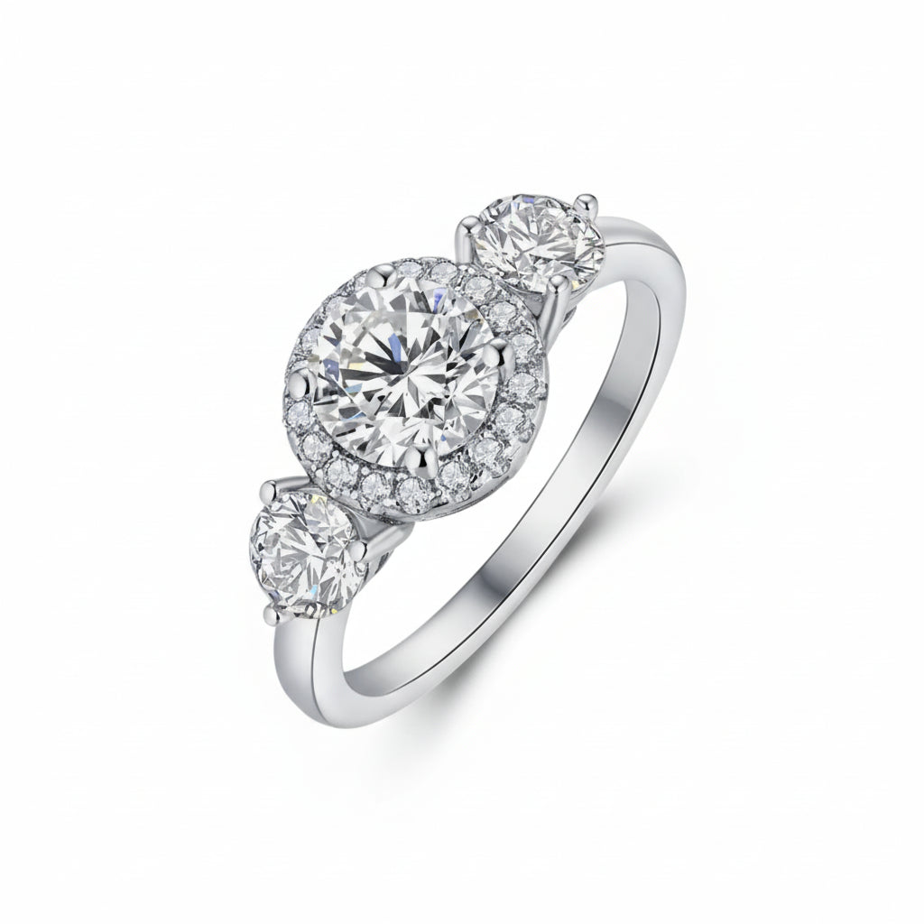 Ring Giovanna - 1 Carat Moissanite Sterling Silver Women's Ring Velanci