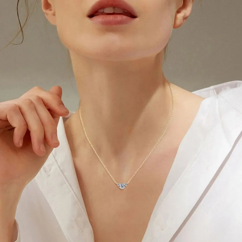 1.2 Carat Moissanite Sterling Silver Necklace - D Color VVS1 Velanci