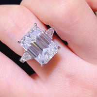 Moissanite Ring Giulia - 5ct Sterling Silver Shine Radiance Women's Ring Velanci