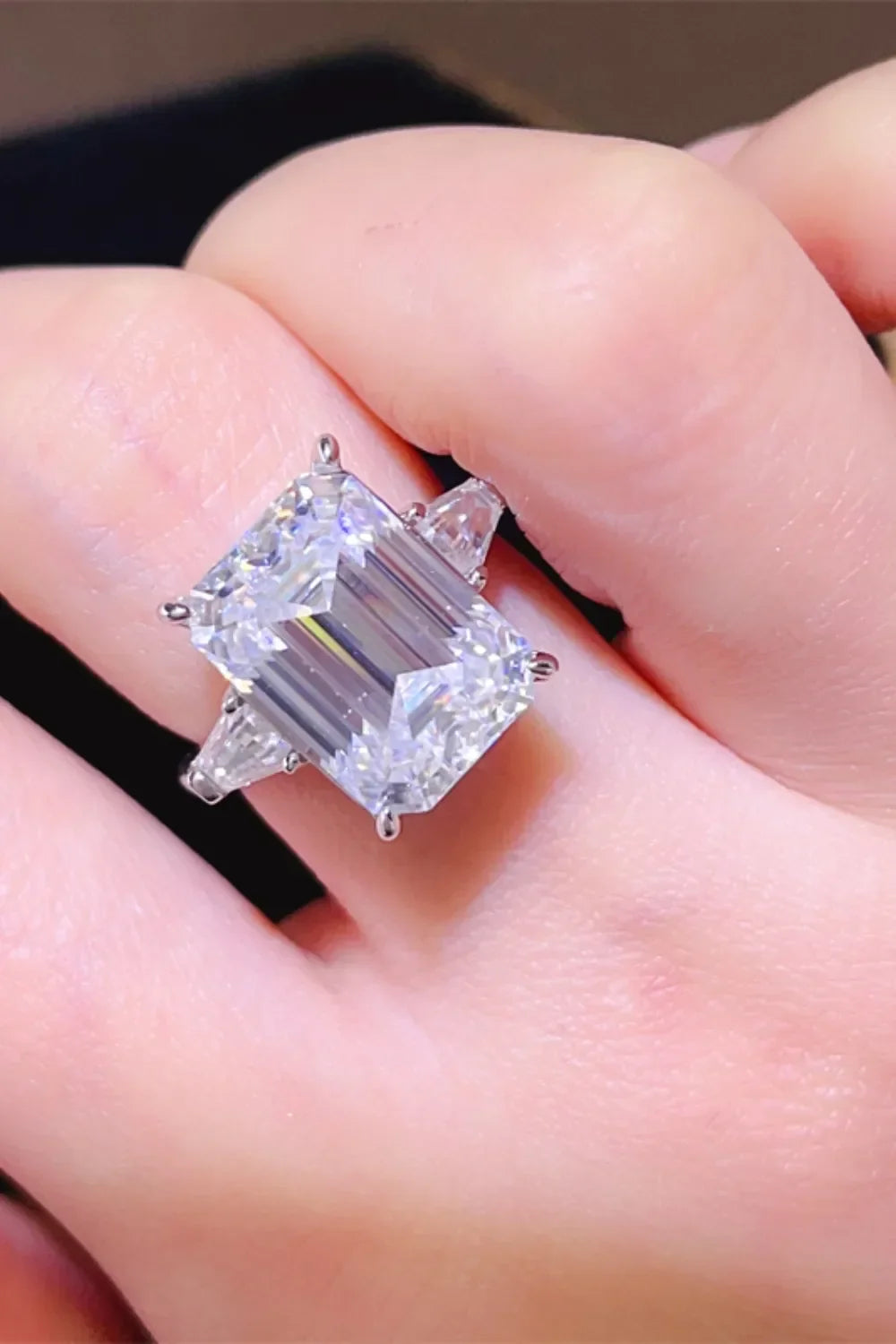 Moissanite Ring Giulia - 5ct Sterling Silver Shine Radiance Women's Ring Velanci