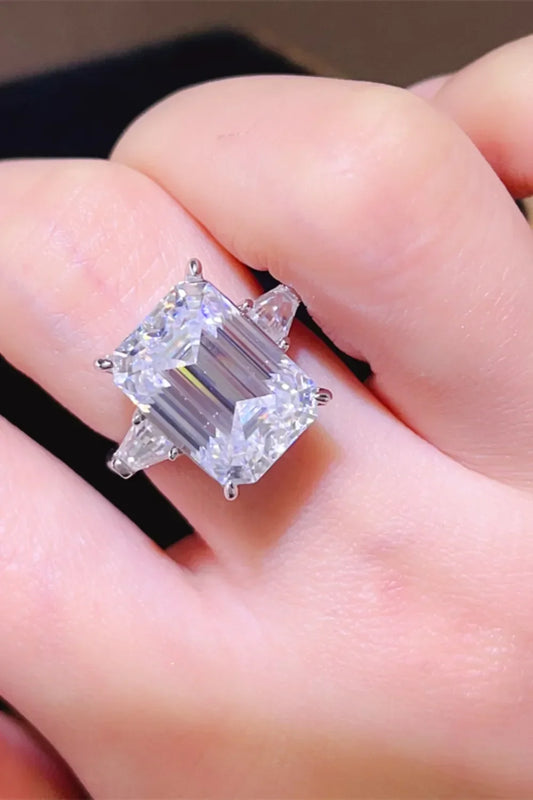 Moissanite Ring Giulia - 5ct Sterling Silver Shine Radiance Women's Ring Velanci