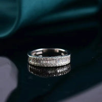 Moissanite Sterling Silver Ring Isabella - Coastal Sparkle Women's Ring Velanci