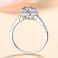 Ring Bianca - 2ct Moissanite Halo Ring, Sterling Silver Women's Ring Velanci