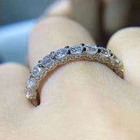 Moissanite Ring Giulia - Minimalist 1.5ct Sterling Silver Women's Ring Velanci