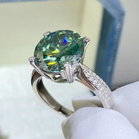 Ring Giovanna - 5 Carat Moissanite Platinum-Plated Silver Women's Ring Velanci