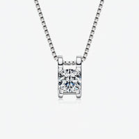 Moissanite Sterling Silver Necklace - Coastal Sparkle Velanci