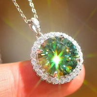 10 Carat Moissanite Platinum-Plated Necklace Velanci