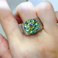 Signet Ring Valentina - 10ct Moissanite Sterling Silver Women's Ring Velanci
