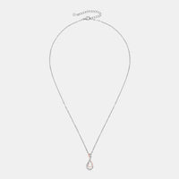 Sterling Silver Moissanite Infinity Necklace - Dainty Velanci