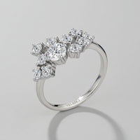 Moissanite Ring Alessia - 1.2 Carat Sterling Silver Halo Women's Ring Velanci