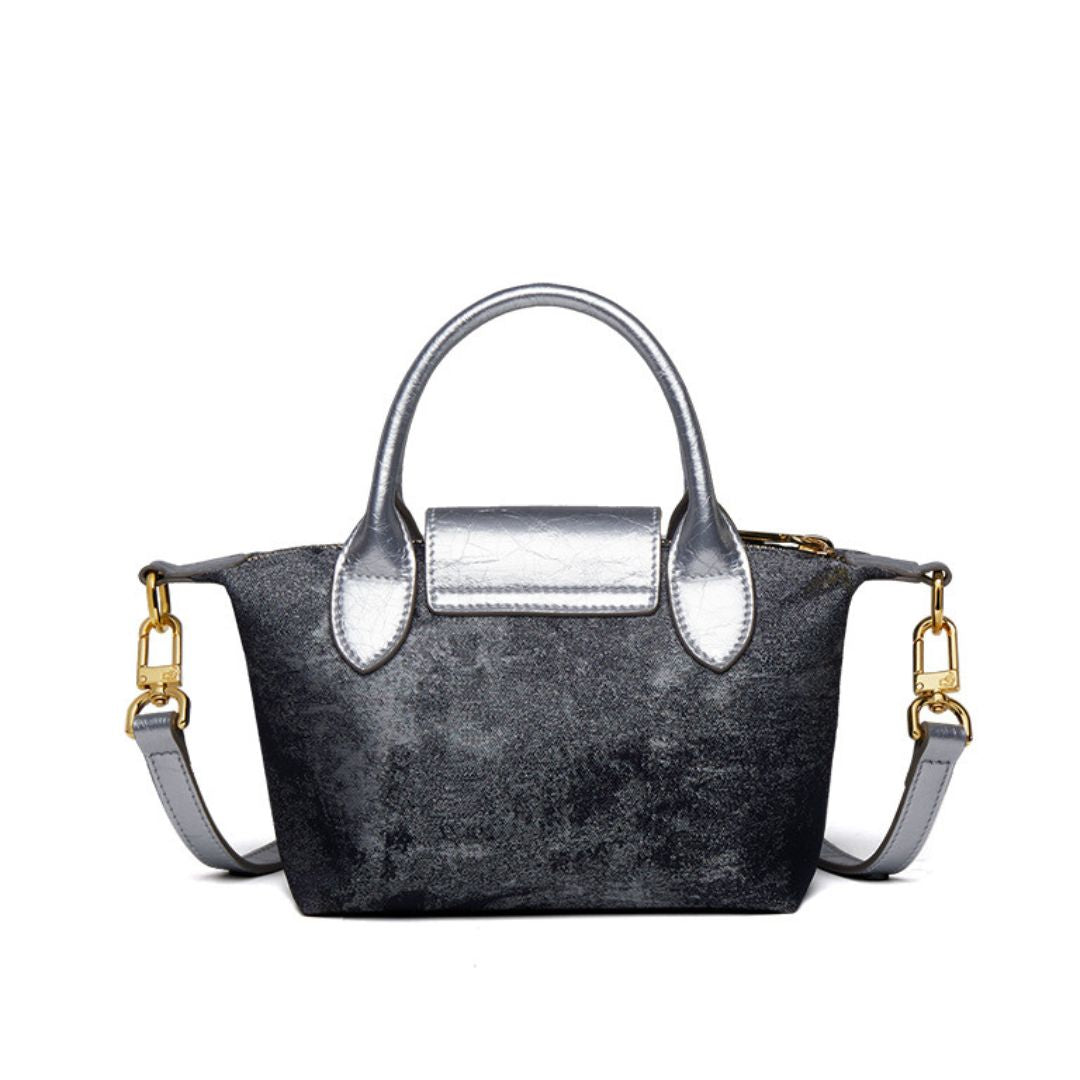Velanci Heirloom Bloom Denim Handbag