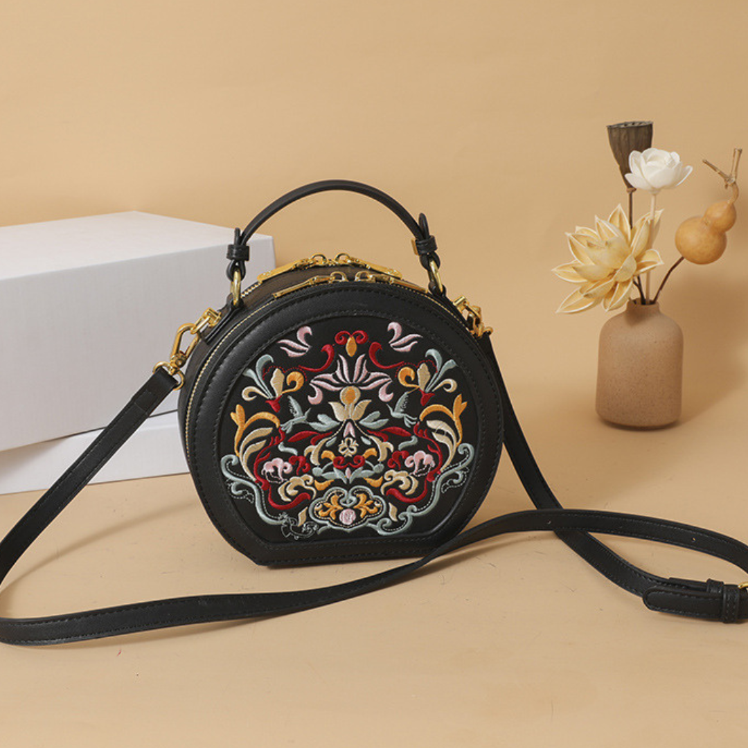 Velanci Louvre Mist Leather Handbag