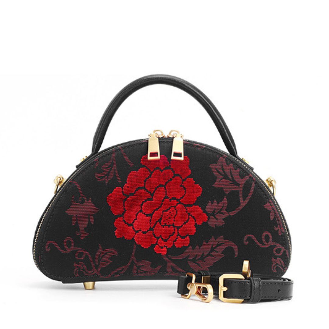 Majestic Rose Velvet Handbag by Velanci