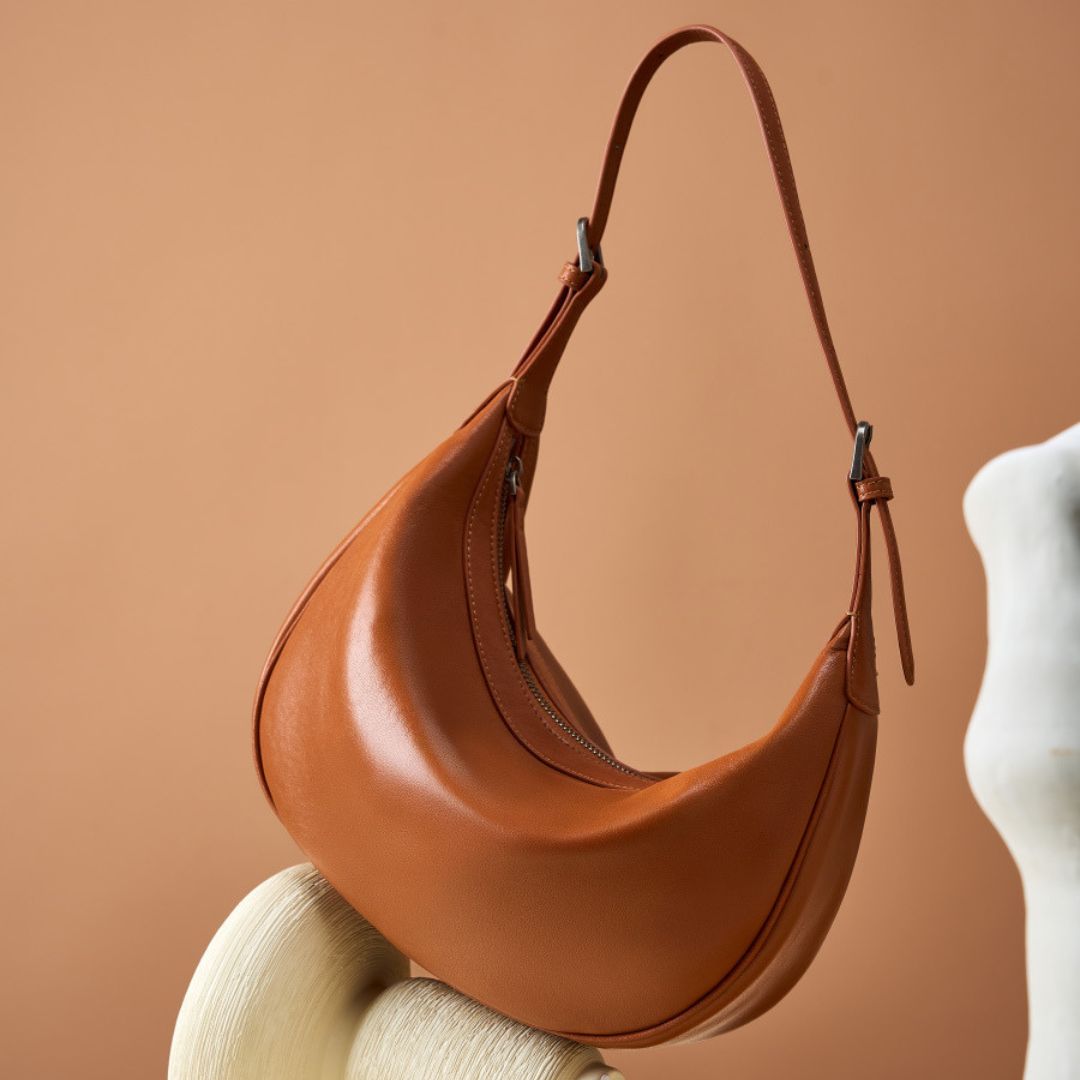 Evening Glow Luxe Leather Handbag