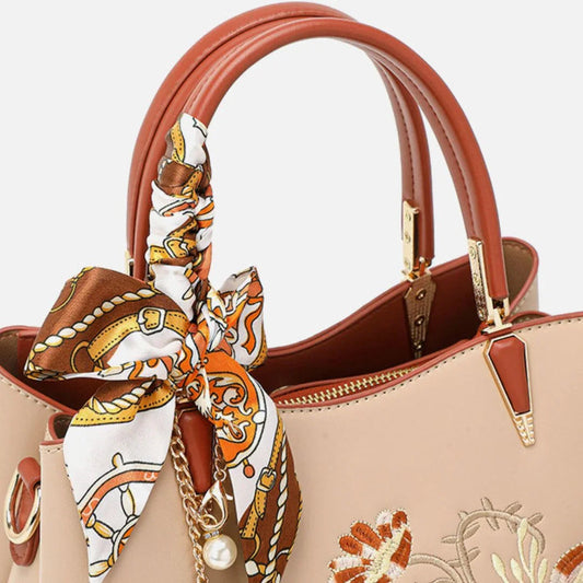 Bellissima Velour Noir Leather Handbag Velanci