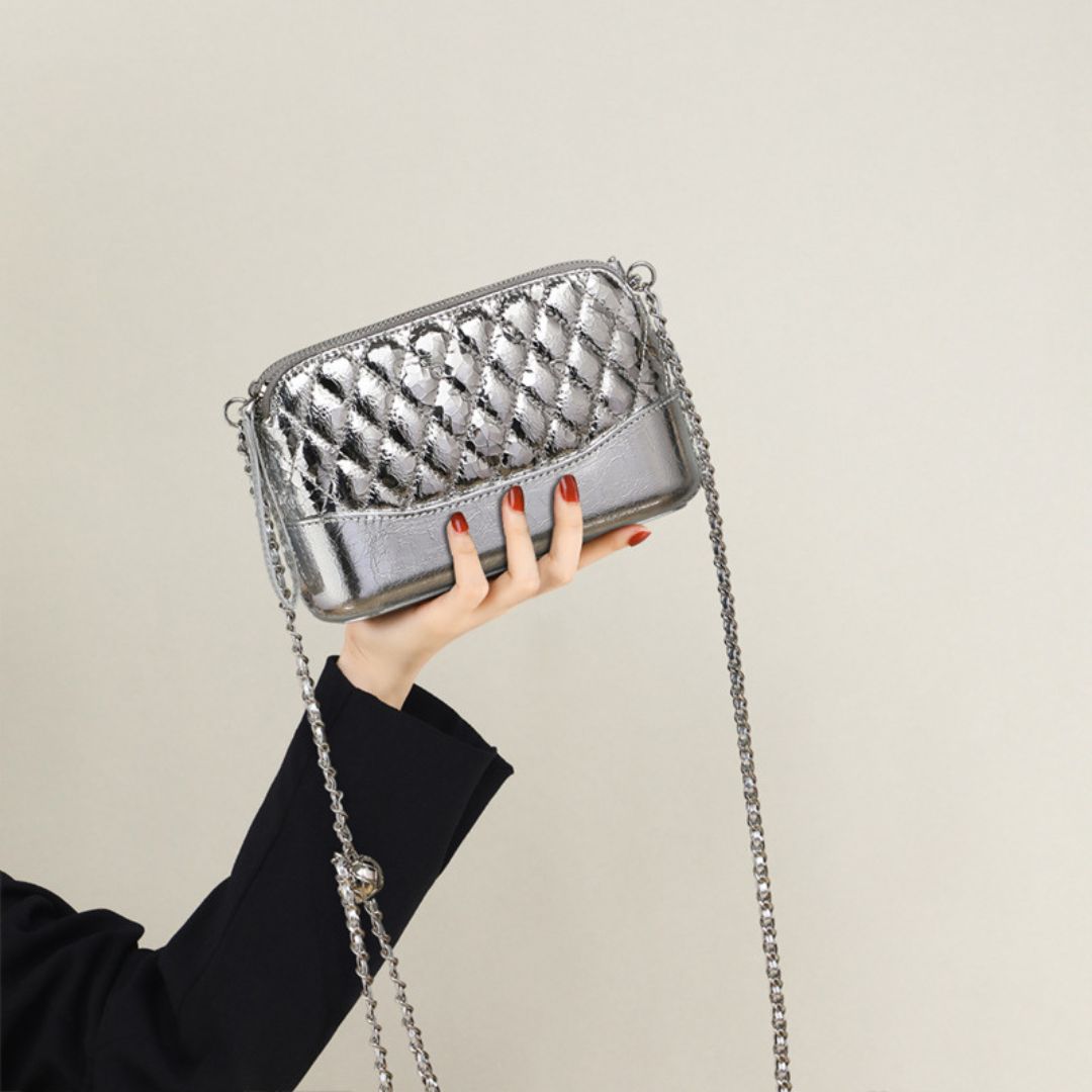 Velanci Velvet Bloom Leather Handbag