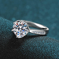 Ring Giulia - 3 Carat Moissanite Rhodium-Plated Shine Women's Ring Velanci