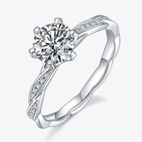 Ring Valentina - 1 Carat Moissanite, Sterling Silver Women's Ring Velanci