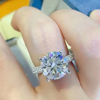 Moissanite Sterling Ring Isabella - Sparkling Brilliance Women's Ring Velanci