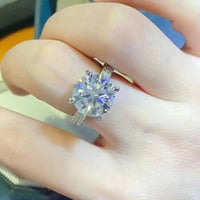 Moissanite Sterling Ring Isabella - Sparkling Brilliance Women's Ring Velanci