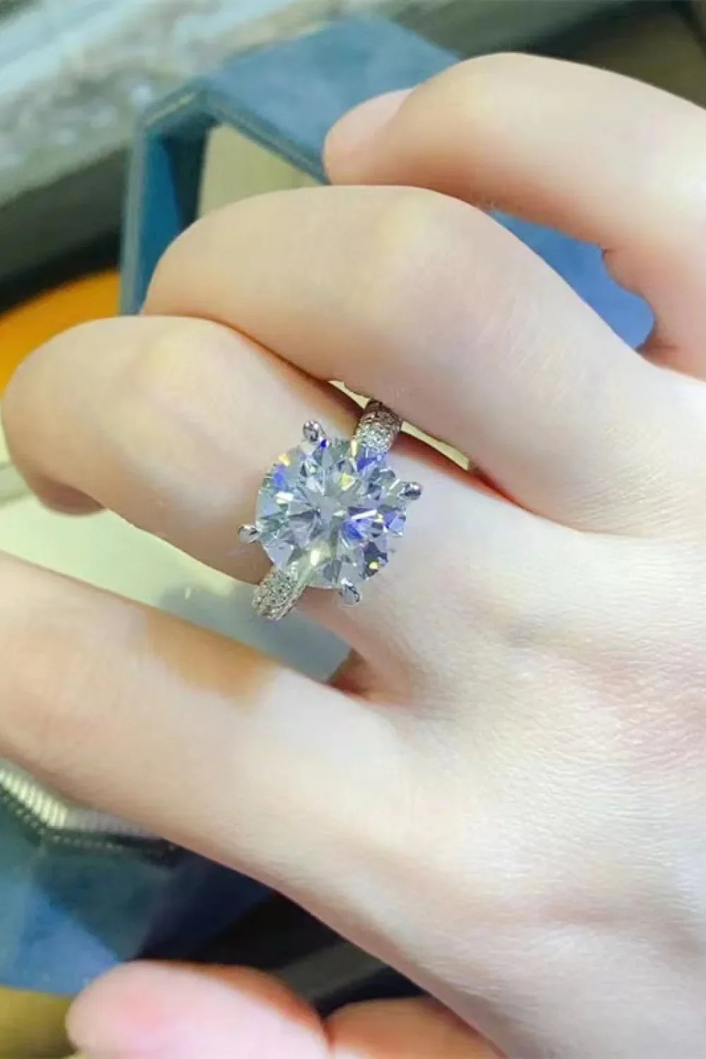 Moissanite Sterling Ring Isabella - Sparkling Brilliance Women's Ring Velanci