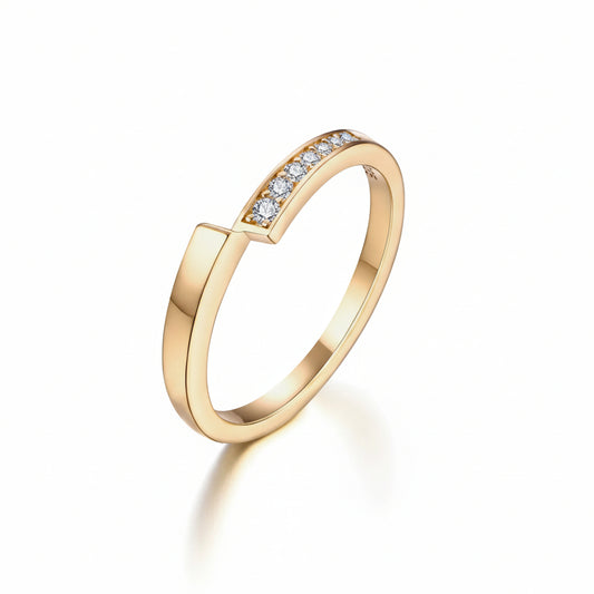 Ring Maria - Moissanite Sterling Silver Subtle Sparkle Women's Ring Velanci