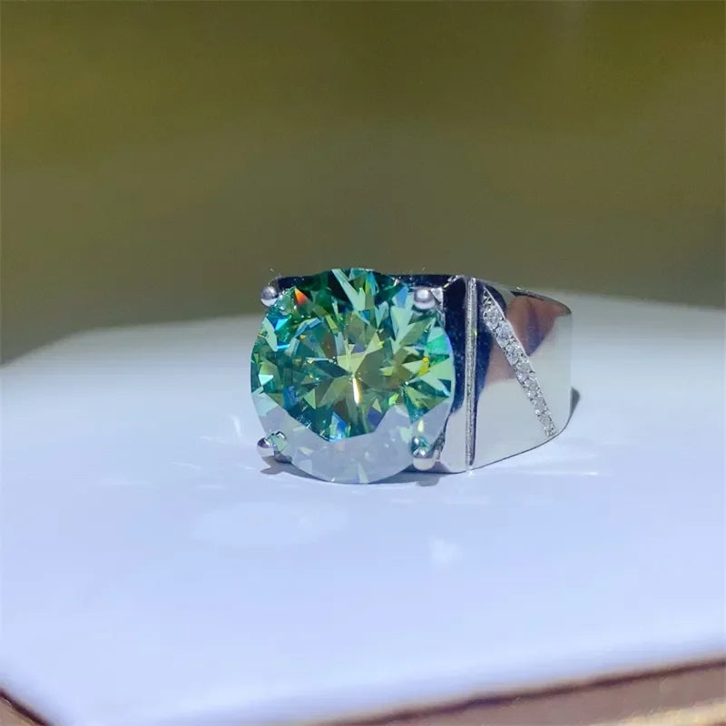 Signet Ring Valentina - 10ct Moissanite Sterling Silver Women's Ring Velanci