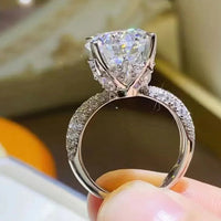 Moissanite Sterling Ring Isabella - Sparkling Brilliance Women's Ring Velanci