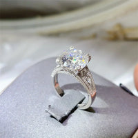 5 Carat Moissanite Ring Isabella - Sterling Shine Everyday Women's Ring Velanci