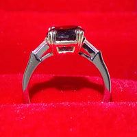 2 Carat Moissanite Ring Francesca - Minimalist Black Center Women's Ring Velanci