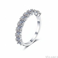 Moissanite Ring Alessia - Minimalist Sterling Silver Shine Women's Ring Velanci