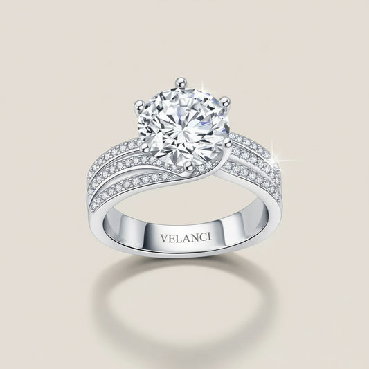 Three-Layer Ring Isabella - 3-Carat Moissanite Brilliance Women's Ring Velanci