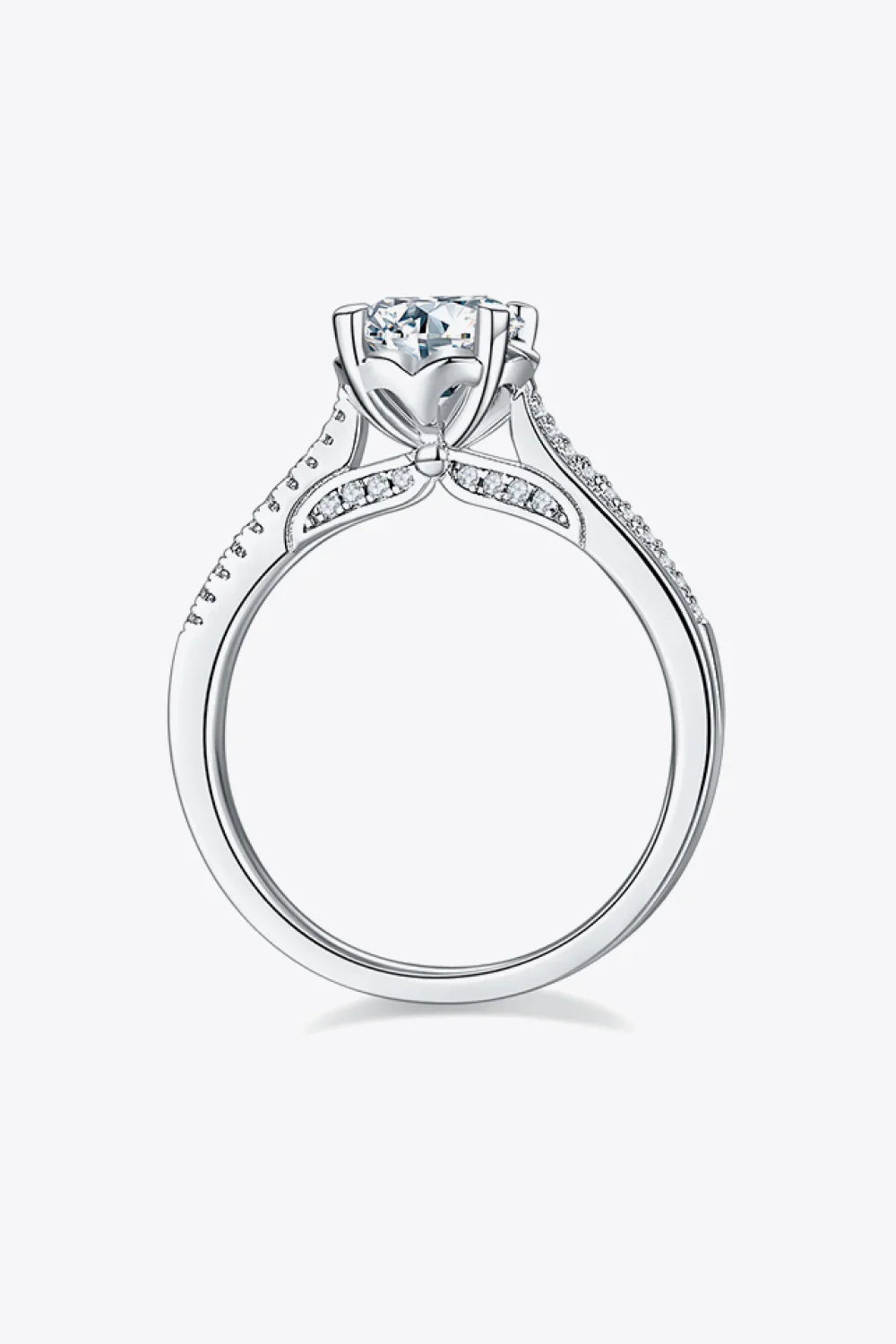 Ring Alessia - 1 Carat Moissanite Halo Solitaire Engagement Women's Ring Velanci
