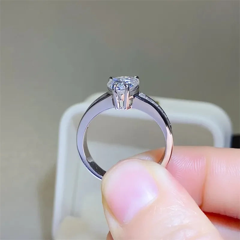 Sterling Silver 3 Carat Moissanite Ring Bianca - Brilliance Women's Ring Velanci