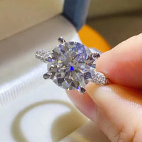 Moissanite Sterling Ring Isabella - Sparkling Brilliance Women's Ring Velanci