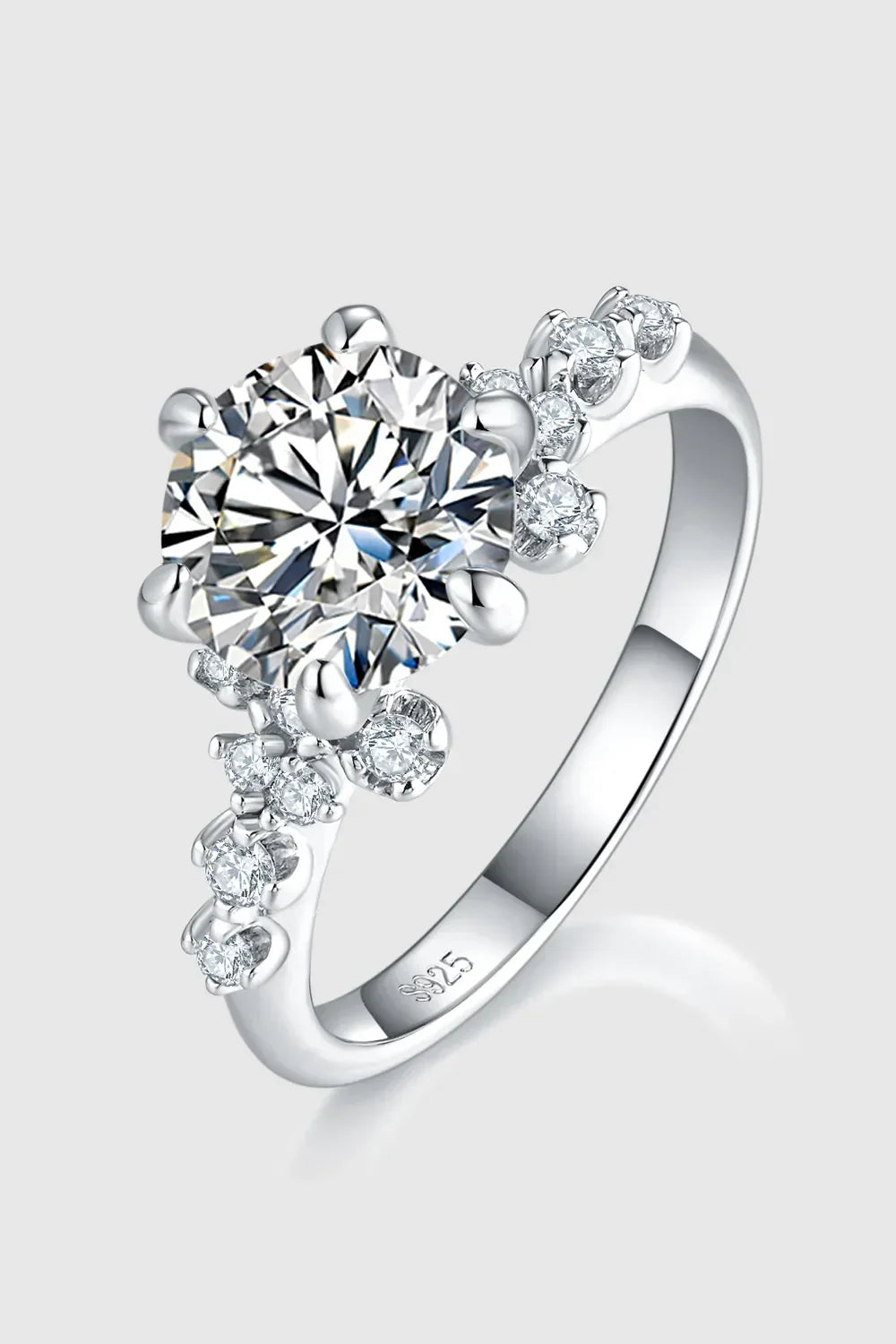 Ring Alessia - 2ct Moissanite Sterling Silver Shine Women's Ring Velanci