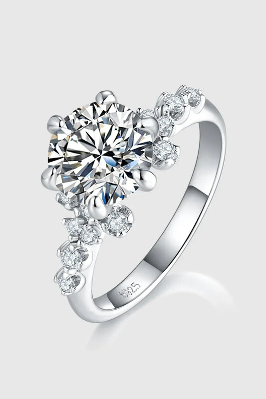 Ring Alessia - 2ct Moissanite Sterling Silver Shine Women's Ring Velanci