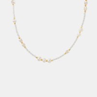 Freshwater Pearl Bead Necklace - Durable Titanium Steel Velanci