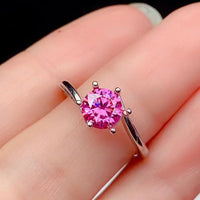 Moissanite Ring Giulia - 1ct Sterling Silver Band Polished Women's Ring Velanci