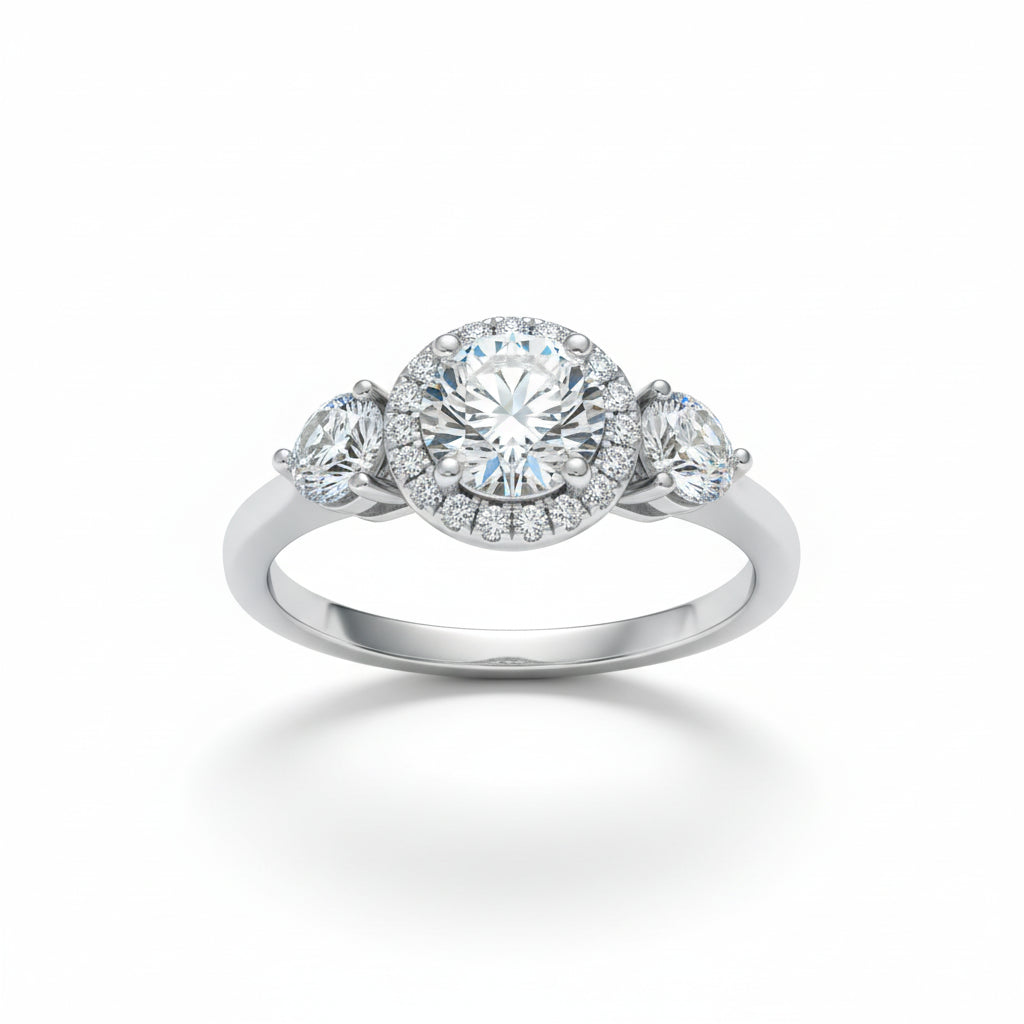 Ring Giovanna - 1 Carat Moissanite Sterling Silver Women's Ring Velanci