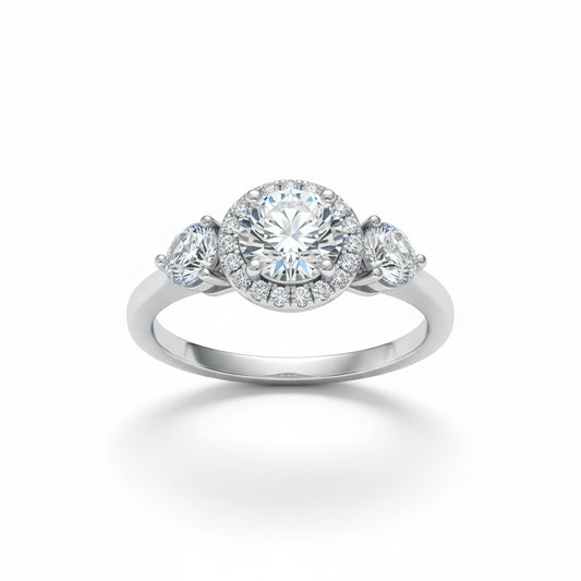 Ring Giovanna - 1 Carat Moissanite Sterling Silver Women's Ring Velanci