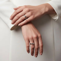 Moissanite Ring Giulia - 0.3ct Sterling Silver Shine Velanci