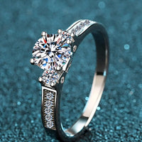 Moissanite Ring Luna - 0.8ct Centerpiece, Classic Shine Women's Ring Velanci