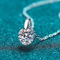 Coastal 2 Carat Moissanite Necklace - Sterling Silver Shine Velanci