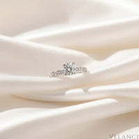 Ring Lucia - 1 Carat Moissanite Sterling Silver Sparkle Velanci