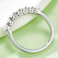 Moissanite Platinum-Plated Ring Giulia - Seven-Stone Shine Women's Ring Velanci
