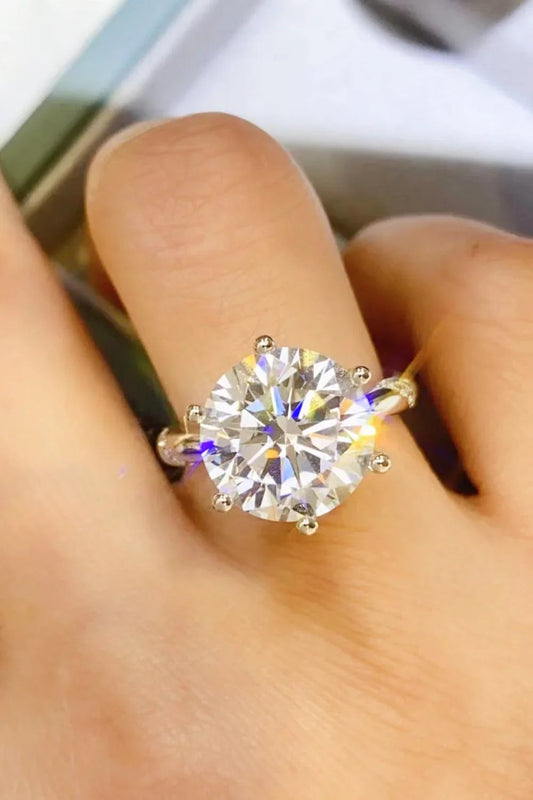 5 Carat Moissanite 6-Prong Ring Isabella - Sparkle Women's Ring Velanci