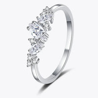Moissanite Ring Alessia - Rhodium Plated Sparkle Shine Women's Ring Velanci