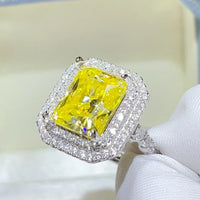Moissanite Sterling Silver Ring Sofia - Ocean Glow Women's Ring Velanci