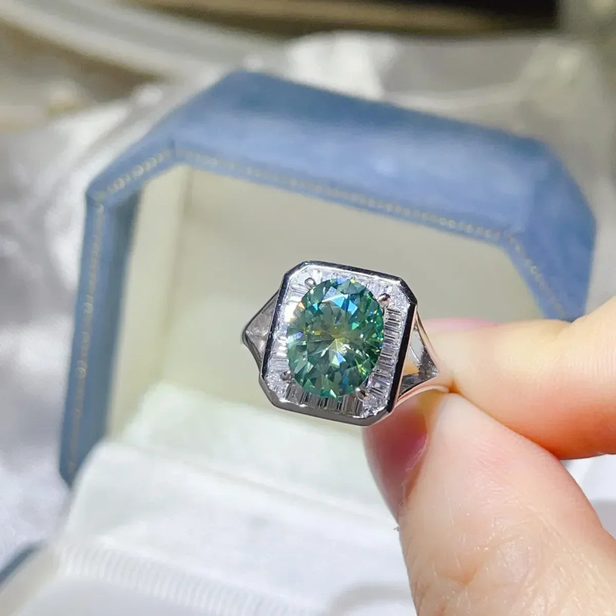 Engagement Ring Giulia - 3 Carat Starglow Moissanite Square Women's Ring Velanci